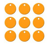 100 PCS Round Blank Aluminum Nameplate Pet Collar for Cats Dogs Can Be Engraved with Personalized Logos to Identify Your Pet,Yellow,25 MM