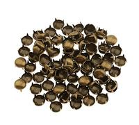 100 Pcs Round Dome Spike Rivet Studs Spots for Clothing Hat Bag Craft Bronze