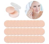 100 Pcs Round Makeup Sponges, Ultra Soft Blender Sponges for Beauty Eye Face, Smooth Facial Cosmetics Powder Puffs, Dry & Wet Uses
