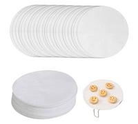 100 Pcs Round Parchment Paper, 6 Inch Baking Parchment Circles Rounds Non Stick Baking Parchement Paper Circles Sheets Greaseproof Baking Sheets Cake Pans Circle Cake Tin Liners(6")