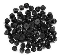100 PCS Rubber Pin Backs, Lapel Pin Backs PVC Rubber Pin Backs Pin Safety Backs for Brooch Tie Hat Badge Insignia Lapel Pin Backings Pin Cap Keepers Replacement for Uniform Badges Black