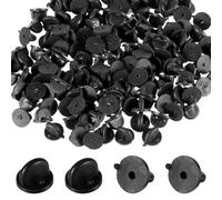 100 PCS Rubber Pin Backs, Reusable Rubber Backs for Pins, Enamel Pin Back for Uniform Badges Backing Holder Keeper for Craft Making