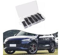 100 Pcs Rubber Vacuum Cap Assortment Kit with 6 Sizes for Carburetor Manifold Hoses Pipes, Black End Caps in Clear Plastic Case