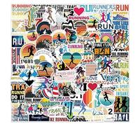 100 PCS Running Jogging Stickers for Kids Teenagers Adults Boys Girls,Fitness Inspirational Slogan Decal Gift,Decorative Water Bottle Laptop Guitar Skateboard Luggage Car Bike Cup