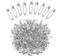 100 Pcs Safety Pins,19 mm Sliver Small Safety Pins,Strong Nickel Plated Mini Pin,Stainless Steel Nappy Pin,for Clothes, Arts & Crafts,Rolled Edges and Various Creative Designs(Sliver)