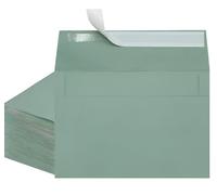 100 PCS Sage-Green A7 Envelopes 5.25 x 7.28 Inches Greeting Card Envelopes for 5x7''Weddings Invitation Cards, Greeting Cards, Birthday Baby Shower Invitations