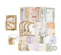 100 PCS Scrapbook Kit, Decorative Craft Paper for Journaling, Scrapbooking & DIY Sets - Smooth Writing, Lightweight Paper & Easy to Store, Scrap Book Accessories Adults (Flower Shadow in The Mirror)