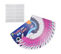 100 Pcs Scratch off Cards, Paper Prize Reveal Game Cards | Cartoon Patterns, Bright Delicate Colours, Hidden Message Fun, for Christmas Party Games and Art Class