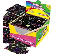 100 Pcs Scratch Off Craft Kit for Kids DIY Activity Set for Play Perfect Parties Festivals Birthday Celebrations Exciting Arts and Crafts Experience (Black, 8. 5X8. 5cm)