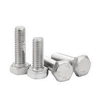 100 Pcs Screw Bolt Hexagonal Bolt DIN933 M3X8 304 Stainless Steel Full Thread Box DIN933 M3-0.5X8 A2-70 304 B