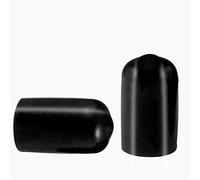 100 Pcs Screw Thread Protectors, Inner Dia 10mm PVC Rubber Round Tube Bolt Cap Plastic End Cap Cover Black Thread Protectors