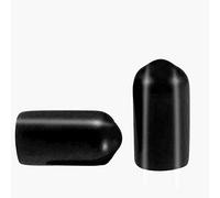 100 Pcs Screw Thread Protectors, PVC Rubber Round Tube Bolt Cap Plastic End Cap Cover Thread Protectors Black, Inner Dia 6.5mm