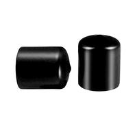 100 Pcs Screw Thread Protectors, PVC Rubber Round Tube Bolt Cap Plastic End Cap Cover Thread Protectors Black, Inner Dia 27mm