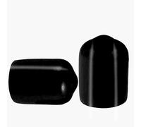 100 Pcs Screw Thread Protectors, PVC Rubber Round Tube Bolt Cap Plastic End Cap Cover Thread Protectors Black, Inner Dia 9mm