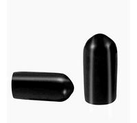 100 Pcs Screw Thread Protectors, PVC Rubber Round Tube Bolt Cap Plastic End Cap Cover Thread Protectors Black, Inner Dia 6mm
