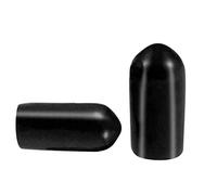 100 Pcs Screw Thread Protectors, PVC Rubber Round Tube Bolt Cap Plastic End Cap Cover Thread Protectors Black, Inner Dia 5mm