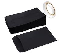 100 Pcs Seed Envelopes, Small Envelopes for Seeds Storing Small Items Coins Wages 6 x 10cm (2.4 x 3.9 inch) Black