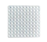 100 PCS Self-Adhesive Bumper Pads Hemispherical Shape Soft Close Noise Dampening 8mmx4mm Rubber Feet for Kitchen Cabinets, Small Appliances, Electronics, Picture Frames, Drawers, Cupboards. (Clear)