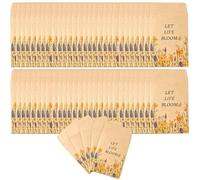 100 Pcs Self-Adhesive Kraft Seed Envelopes,Small Seed Packets Envelope, Seed Packets for Flower, Vegetable, Plant Seed Storage, Small Item Organization and Garden Collection, 8x6 cm