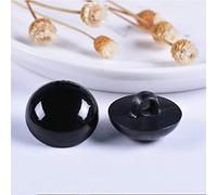 100 Pcs Sewing Shank Eyes Sew On Black Plastic Safety Eye Round Domed Buttons for Animal Plush Crafts DIY Big Large Size Diameter:3/4"(20mm)
