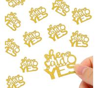 100 Pcs She Said Yes Decorations,Wedding Confetti, Engagement Party Decorations, Wedding Table Decorations, for Weddings, Engagement Parties (Gold)