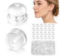 100 PCS Silicone Earring Backs for Studs,5mm*6mm Clear Rubber,Plastic,Storage Box,Women's DIY Jewelry Supplies,for Sports,School,Fitness,Live,Outdoor Activities and Parties