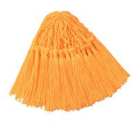 100 Pcs Silky Handmade Craft Tassels Trim Mini Pendant for DIY Cute Resin Bookmark, Jewellery Making, Key, Girl Earring, Keyring, Graduation Hat, Ribbon Sewing, Curtain, Home Decor (Royal Gold)