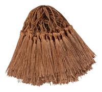 100 Pcs Silky Handmade Craft Tassels Trim Mini Pendant for DIY Cute Resin Bookmark, Jewellery Making, Key, Girl Earring, Keyring, Graduation Hat, Ribbon Sewing, Curtain, Home Decor (Light Coffee)