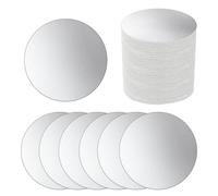 100 Pcs Silver Metallic Cardstock, 3 Inch Multipurpose Circle Mirror Silver Board Metallic Paper Reflective Sheet Foil M0+irror Board Sheets for DIY Arts Crafts Festival Party Decor Gift Packaging