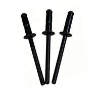 100 Pcs Single Drum Stainless Steel Blind Rivets, 4.8mm Black Dome Head Open End Pop Rivets for Woodworking, Furniture, Sheet, Metal, Automotive, Mechanical, Industry(4.8x18mm)