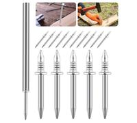 100 Pcs Skirting Board Nails, Double-Head Skirting Thread Seamless Nails, Double Headed No Trace Nails, Invisible Security Screws Skirting Line Nails for Wood Furniture Nails, with 1 Sleeve Tool