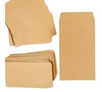 100 Pcs Small Brown Envelopes Mini Kraft Paper Gift Pouch to Store Seed/Candy/Trinkets (9X13 cm)