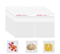 100 Pcs Small Cellophane Bags, Resealable Clear Cellophane Bags Self-Adhesive Small Sweet Bags for Cookie, Sweet, Jewelry, Gifts and Hairpin (7x7cm/2.8x2.8inch)