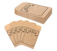 100 Pcs Small Envelopes for Seeds, 8x12cm Seed Packets, Paper Small Brown Envelopes, Mini Storage Bags Suitable for Garden, Farm, Sowing, Planting Vegetables and Flowers (A)