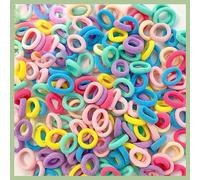 100 Pcs Small Girls Hair Bands Baby Bobbles Soft Toddler Hairbands Mini Hair Ties for Kids Girls Young Chidren with Storage Box Spring