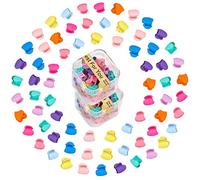 100 Pcs Small Hair Claw Clips for Colorful Flower Mini Acrylic Hair Clips Clamps Accessories for Women Girls Teens Kids Barrettes Decor