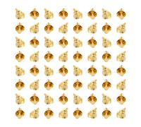 100 Pcs Small Liberty Bells Christmas Jingle Bells Mini Golden Bells Decorative Craft Bells Wind Chime bells Xmas Ornaments Bells 8mm