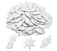 100 PCS Small Mirrors for Crafts, 25mm Teardrop Shape Mirror Tiles Silver Mini Mosaic Mirror Pieces Self Adhesive Teardrop Mirror Stickers for DIY Crafts Home Wall Art Disco Balls Crafts Supplies