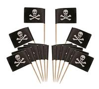 100 Pcs Small Stick Cupcake Toppers Toothpick Flags Party Decoration Celebration Cocktail Food Cake Flags Toothpick For Cupcakes For Food Pirate Cocktail Sticks Picks Bulk Drinks