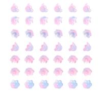 100 Pcs Small Trumpet Flower Beads Charms Flower Bead End Caps Decorative Floral Spacer Beads Glass Floral Pendants Loose Aesthetic Bead for Beading Project Pink Purple
