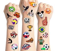 100 Pcs Soccer Fan Temporary Tattoo Set - Premium Football Designs, Pre-Cut for Easy Application, Ideal for Game Day, Watch Parties & Fan Support