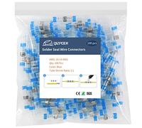 100 Pcs Solder Seal Wire Connectors, 16-14 AWG Heat Shrink Solder Connectors, Waterproof Electrical Wiring Butt Terminal