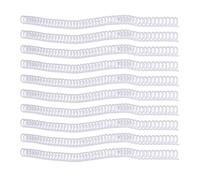 100 Pcs Spiral Binding Coils Plastic Spiral Binding Coils Binding Kit, Dia 9.5mm 3/8in 48 Teeth 4:1 Ratio Spiral Binding Coils 75 Sheet Capacity for A4 Paper (White)
