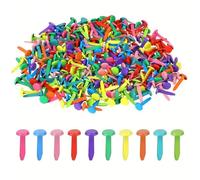100 Pcs Split Pins Pastel Metal Brad Fasteners Mini Brads, 8mm x 19mm Multicolor Round Brads for Paper Craft DIY Stamping Scrapbooking, Mixed Color