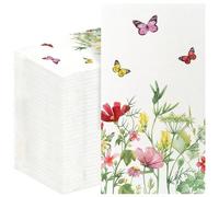 100 Pcs Spring Disposable Hand Towels for Bathroom Paper Towels for Guests Wash Your Hands Bathroom Spring Decor Guest Napkins for Powder Room Wedding Birthday Anniversary