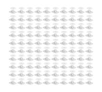 100 Pcs Square Livestock Animal Identification Ear Tags Plastic Cattle Earring Marker for Pigs Piglets Farm Management Polyurethane Material 32x32mm 1.3x1.3in (White)