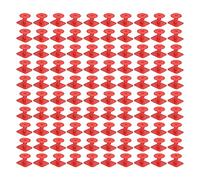 100 Pcs Square Livestock Animal Identification Ear Tags Plastic Cattle Earring Marker for Pigs Piglets Farm Management Polyurethane Material 32x32mm 1.3x1.3in (Red)