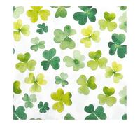 100 Pcs St Patrick's Day Paper Napkins Watercolor Shamrock Party Napkin Green Lucky Clover Irish Disposable Beverage Napkins for Party Supplies Table Decor