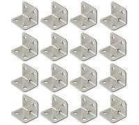 100 Pcs Stainless Steel Corner Bracket,L Shape Corner Brace/Heavy Duty Angle Brackets/Shelf Supports,90 Degree Right Angle Brackets,Right Angle Bracket Fastener,32 * 23.5mm
