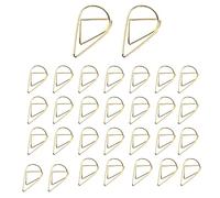 100 Pcs Stainless Steel Golden Paperclips Hollow Waterdrop Shape Paperclips Bookmarks Metal Bookmark Clips for Books Photos Posters Notes Memo 15 * 25mm